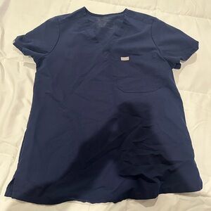 Figs Navy Blue Technical Scrub Top